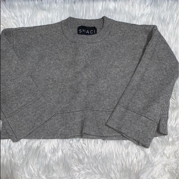 Gray long sleeve crop top - Picture 1 of 1